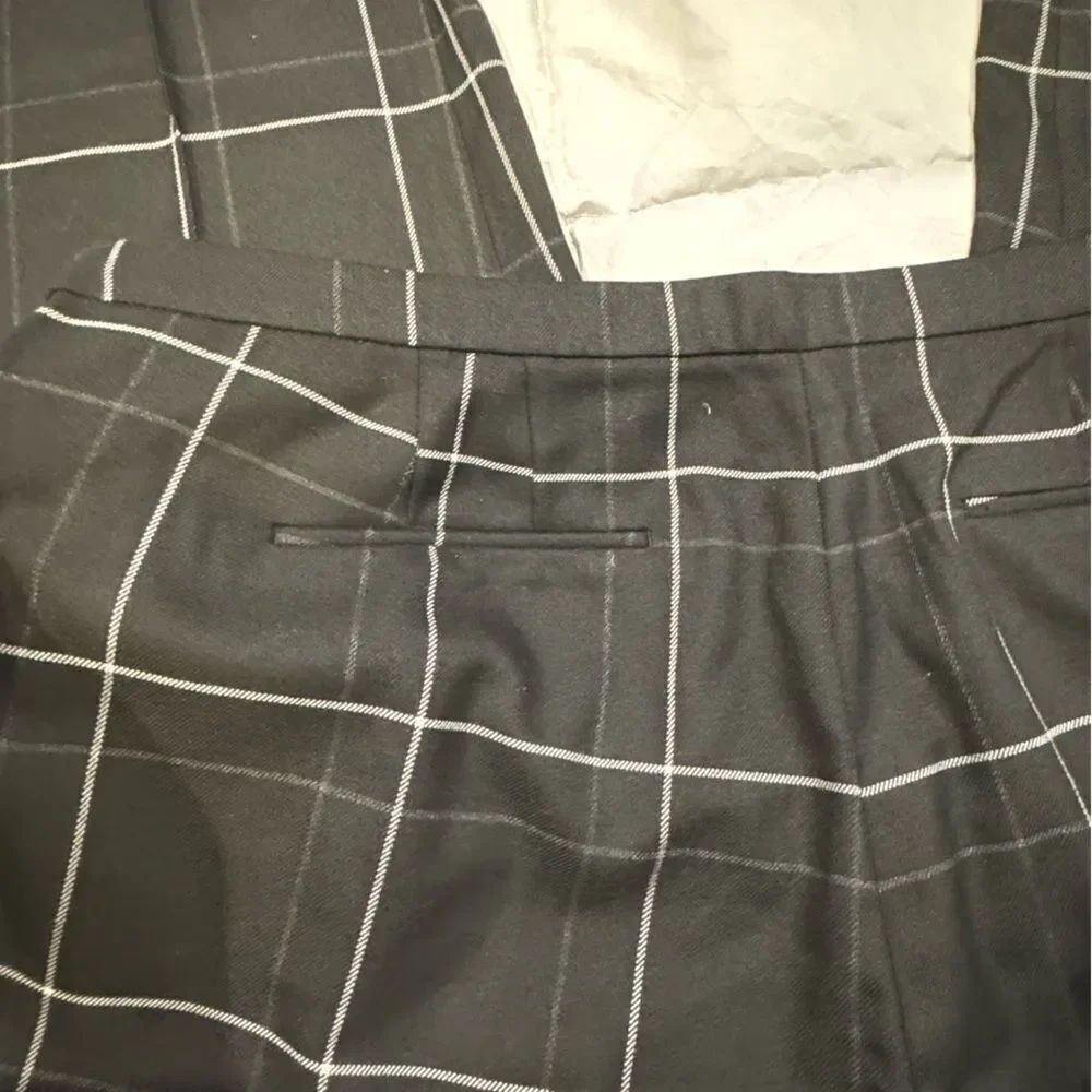 Elie Taharie tailored Black and White Plaid Pants in US size 12 - Picture 7 of 11